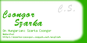 csongor szarka business card